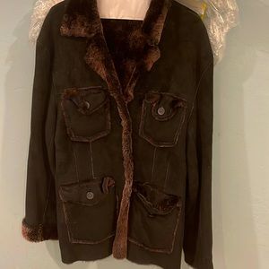 Suede leather jacket